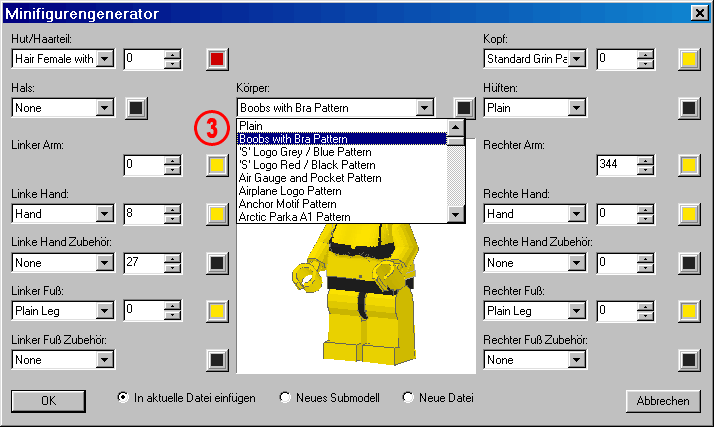 Screentshot Minifig Generator 2